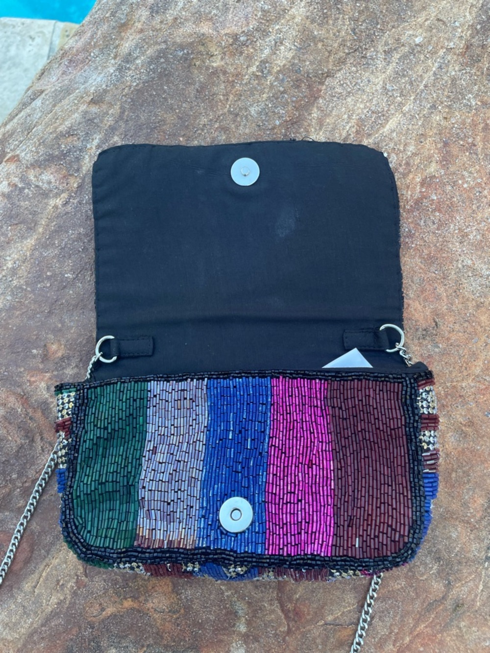 Zara “Party Glitter” Multi-Color Beaded Evening Crossbody Bag (CdlG) - Picture 4 of 10
